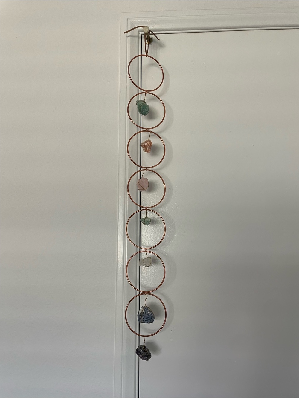 Copper Hoop Crystal Hanging Wall Accent - Multistone